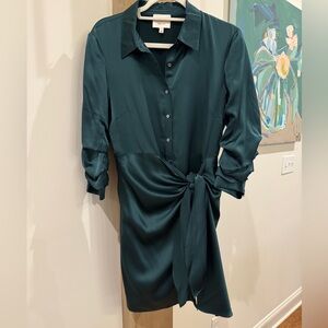 Cinq A Sept green wrap dress. Never worn. Size 6. $395